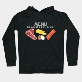 Carnivore Diet, Beef, Butter, Eggs, Bacon Hoodie